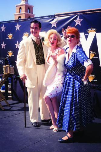 Del Mar Racetrack; Clark Gable, Marilyn Monroe & Lucille Ball Impersonators