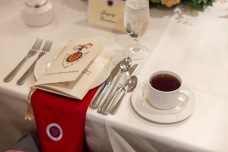 Aesthetic black coffee with flag