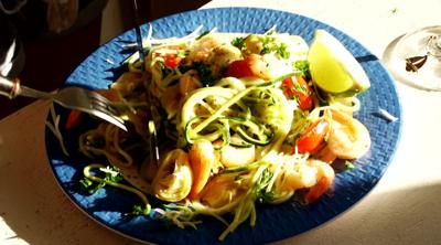 VIDEO: Zesty Shrimp Scampi with Zoodles (Zucchini Noodles)