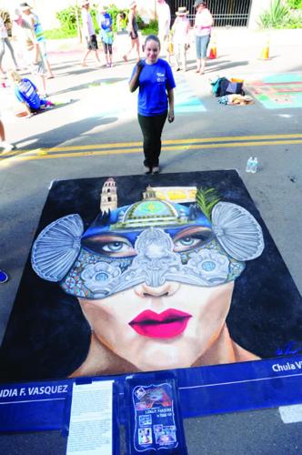 Little Italy; Chalk painting by Lidia Vasquez