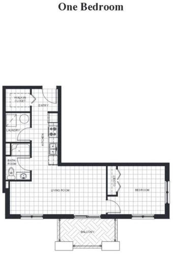 The one bedroom floor plan