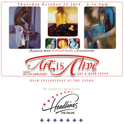 "Art is Alive" Charity Event at Headlines The Salon in Encinitas
