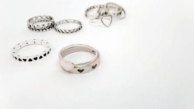 Selling silver, such as these silver rings, can be a way to get cash quickly