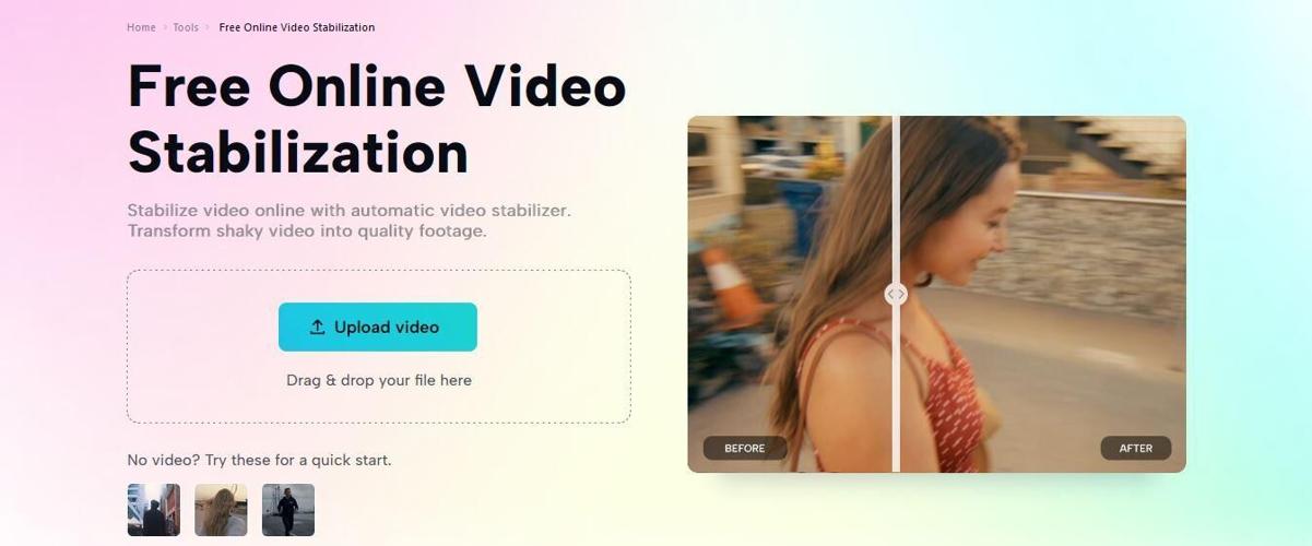Online video stabilization software like this can help solve the problem