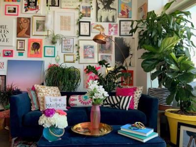 An eclectic yet cohesive living room