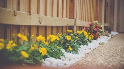 Landscaping, such as this flower bed, can increase the resale value of your home
