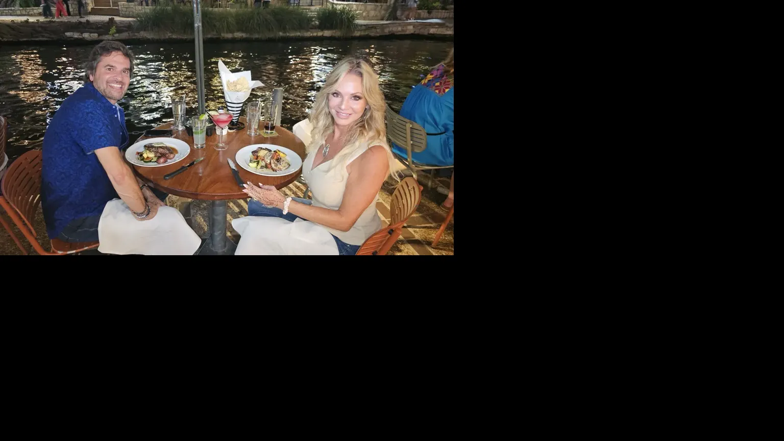 David Liever and Heather Winfield at Boudros  in San Antonio Along the River Walk