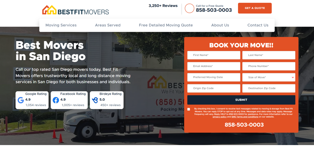 5 San Diego, CA Moving Companies for Long-Distance Home Relocations in 2026