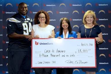 San Diego Chargers & Union Bank Present $15,000 to Non-Profit Casa de Amparo