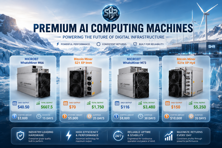 SHR Miner has launched a free cloud mining service for holders of BTC, XRP, and ETH, offering daily earnings of $10,700 or more