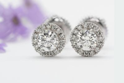 Make sure to follow jewelry etiquette when wearing these diamond earrings