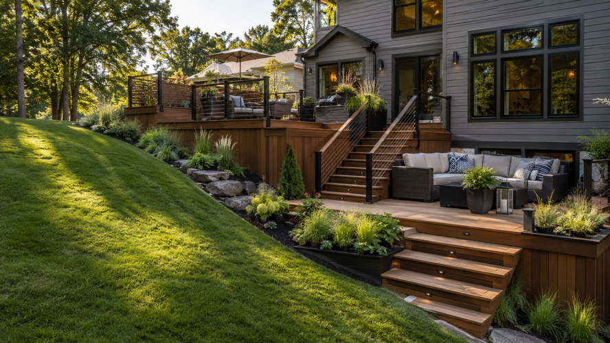 How Your Yard's Grade and Terrain Should Influence Your Deck Design