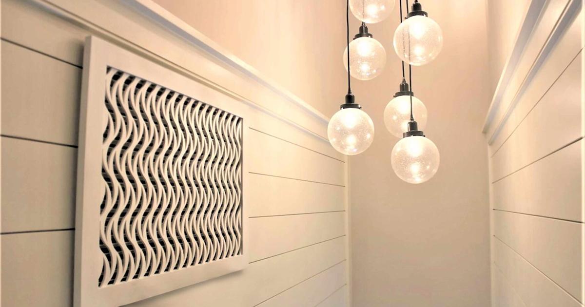 Stunning Lodged Metal Wall Grates Apartment image