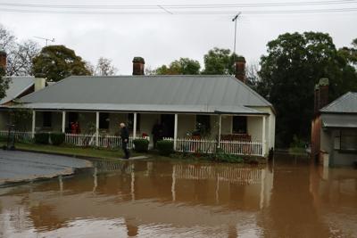 House is flooded after a natural disaster