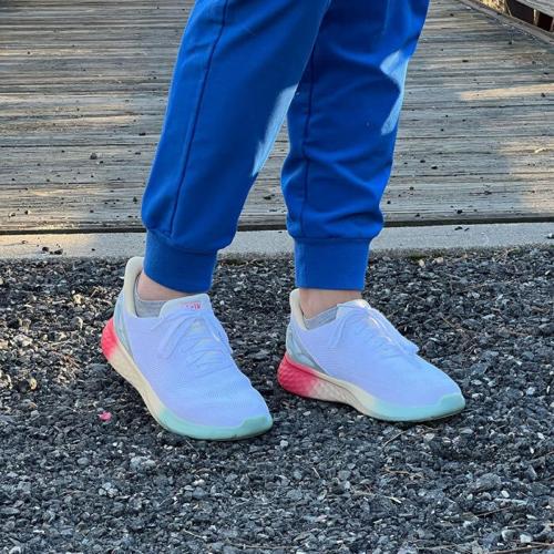 Comfortable slip on shoes like these are essential for new moms