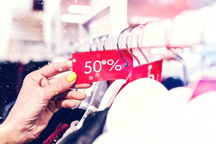 Person shops smart by finding 50% off deals