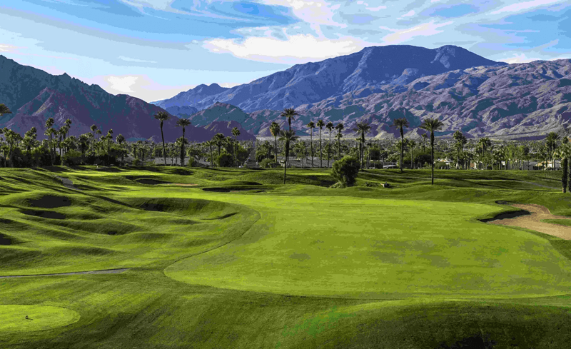 Flat golf course