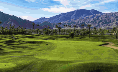 Flat golf course