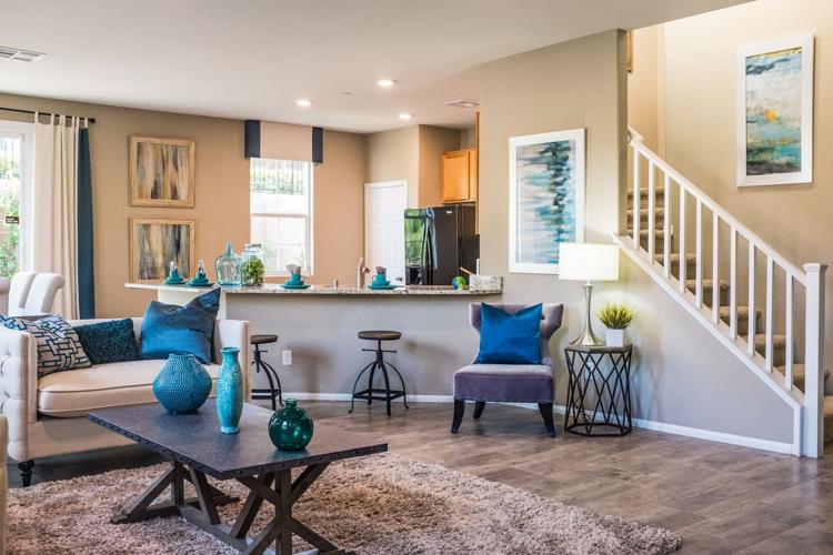 Living room designed to save the homeowners money on electricity bills