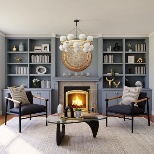Living room with a variety of textures that transform the room