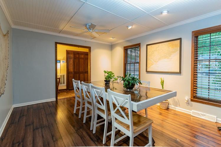 Dining room in a smart and tech integrated home