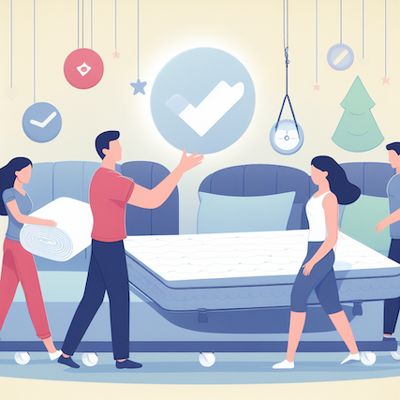 People stand in a circle debating the perfect mattress