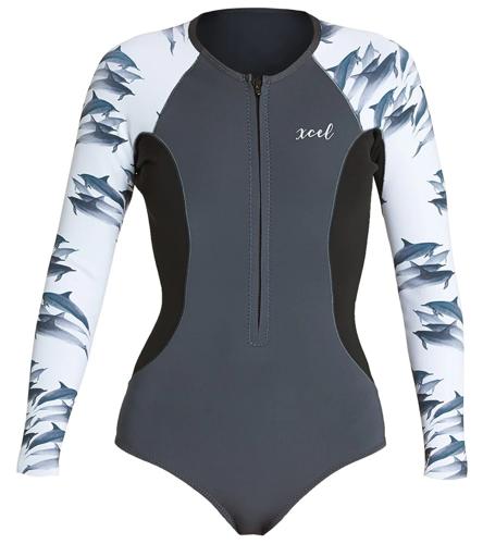 grey and white spring suit from swimoutlet