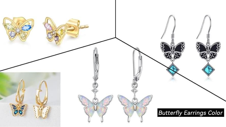 Butterfly Earrings Color Guide of YFN Jewlery: Gold, Silver & More Explained