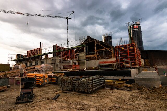 Construction site for a house