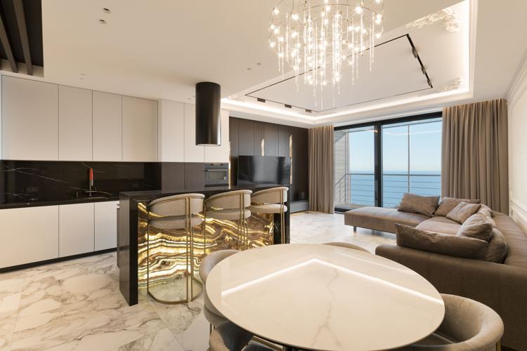 Modern Minimalism Meets Classical Detailing in A Apartment by SOIA Design