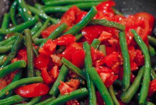 Recipe for Sautéed String Beans with Tomatoes