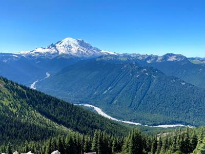 You can see beautiful Mt. Ranier from Tacoma, Washington