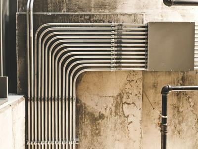 A large water heater system for a person's large business