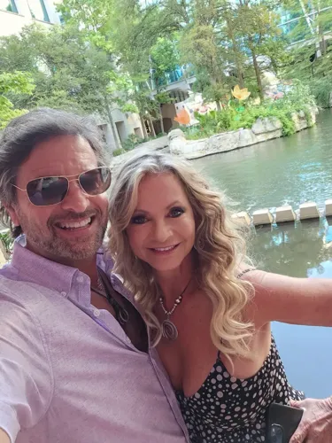 David Lieber and Heather Winfield in San Antonio at the River walk 
