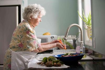 a older woman Cleaning