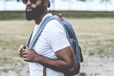 Man wears a well-preserved vintage tee