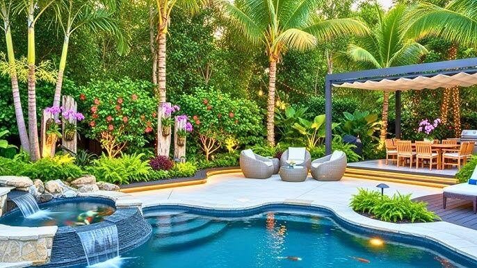 How to Style a Tropical Backyard With Accent Decor and Small Design Details