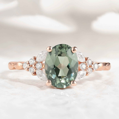 LahelaJewelry and Green Sapphire Engagement Rings