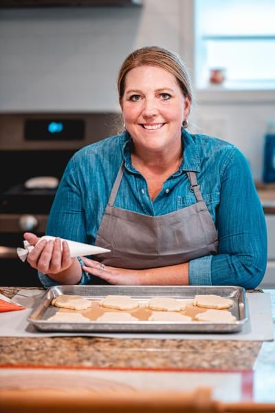 Vicki Gentz, owner of Vicki Cookies, makes cookie decorating a passion of love