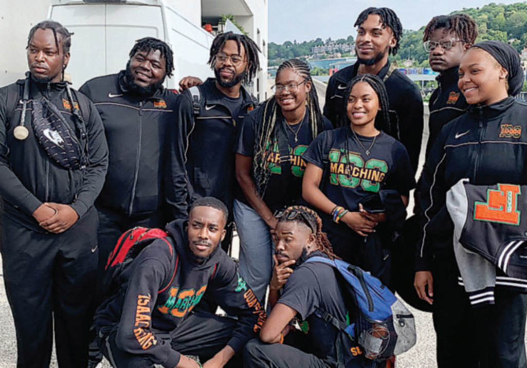 Florida A&M Marching 100 plays at Louis Vuitton's Paris fashion show