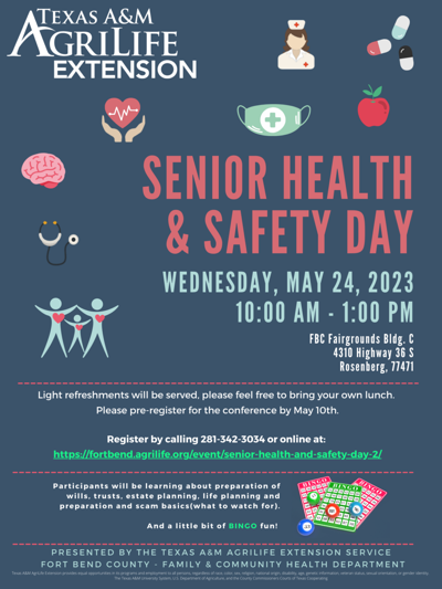 Senior Health and Safety Day to be held May 24
