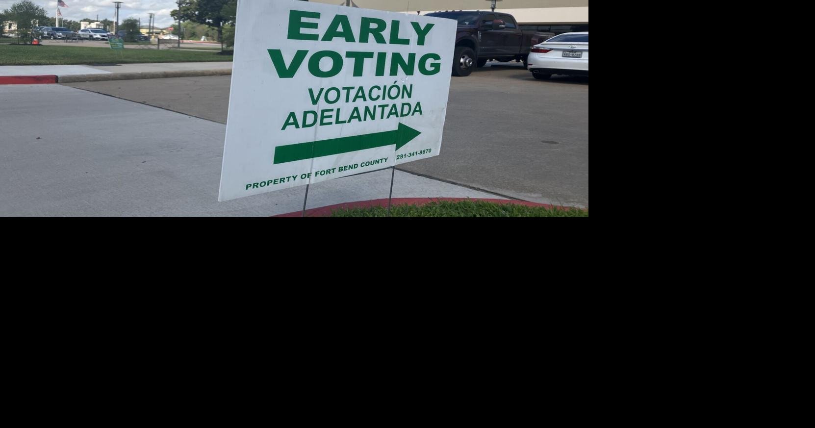 Early voting in Fort Bend elections continues through Nov. 3 County