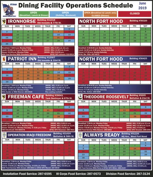 Fort Hood Dfac Schedule 2022