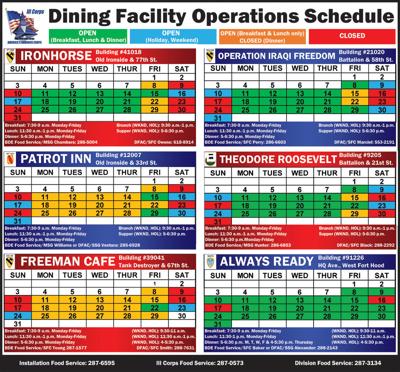 Fort Hood Dfac Schedule 2022