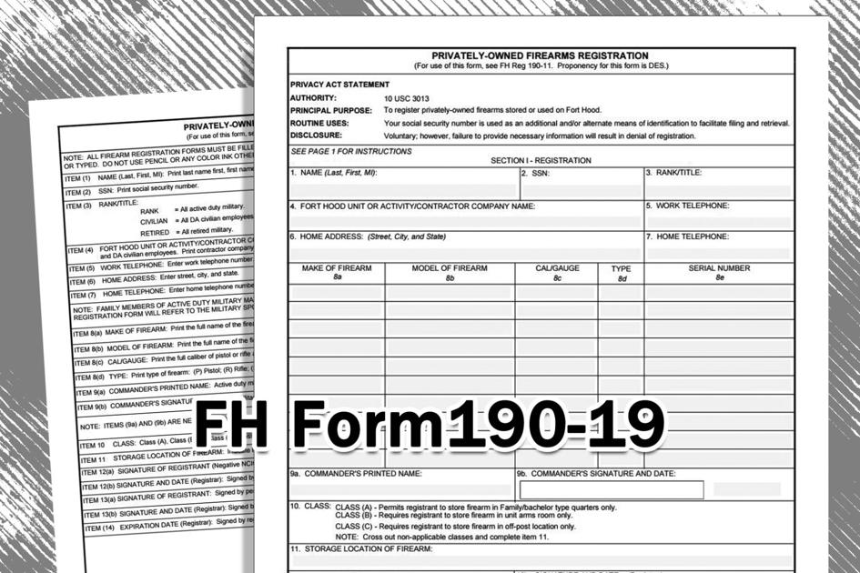 Register All Firearms Transported On Post With Des Editorial Forthoodsentinel Com
