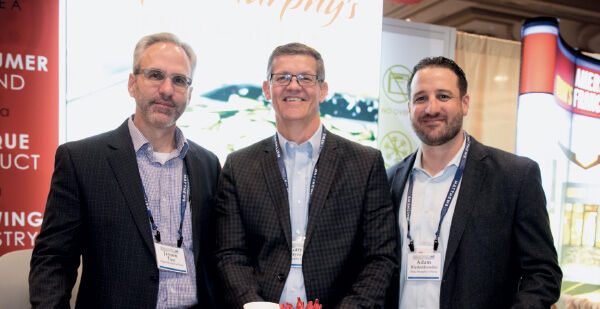 Jayson Tipp, l, Gary Payne and Adam Biedenbender of Papa Murphy's.