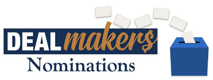 Franchise Times Dealmakers Nominations Illustration with ballots floating into a ballot box
