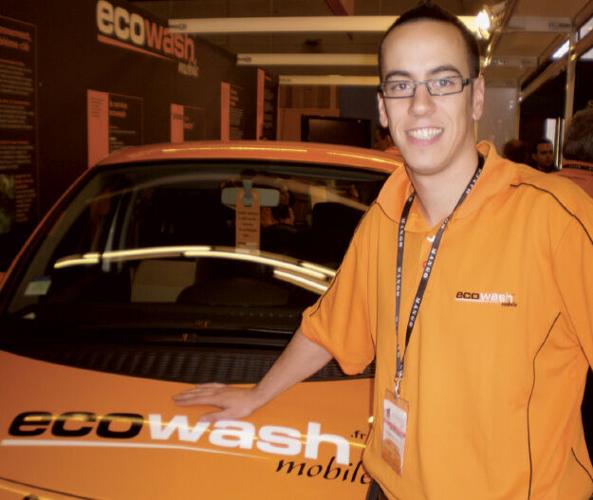 In a nod to going green, Ecowash Mobile offers waterless car washing services. European Development Manager Mendi Bouselsal told FT that the idea is for franchisees to sign up both individual and commercial accounts, and to visit workplaces to wash more t