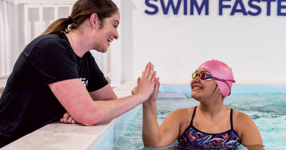 Swimming Pool Fanchie Former Olympic Swimmer Pools Talents at SafeSplash Swim Schools | April ...