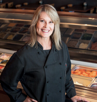 Eating and innovating with her eyes